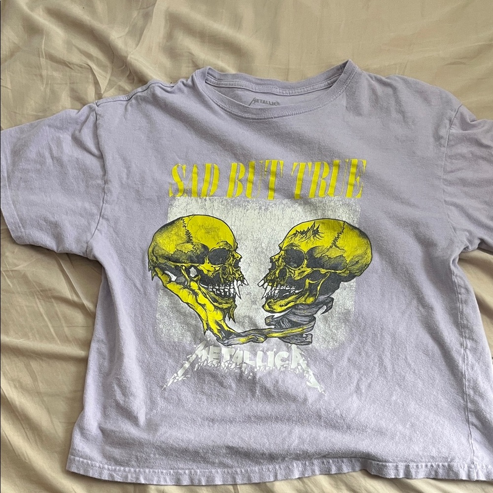 Metallica Graphic Tee - Purple and Yellow